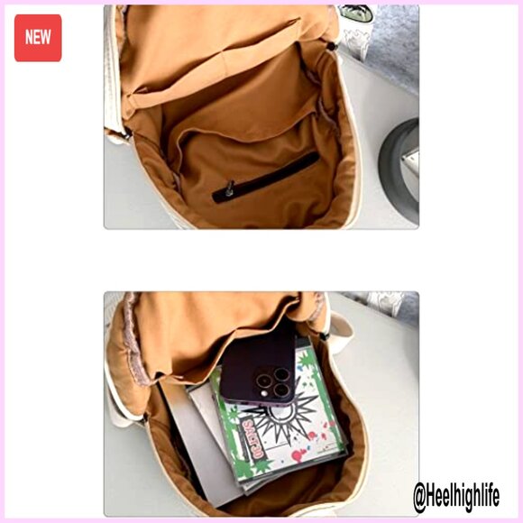 Mini Corduroy Backpack Purse - Small Daypack with Multiple Pockets main image 7